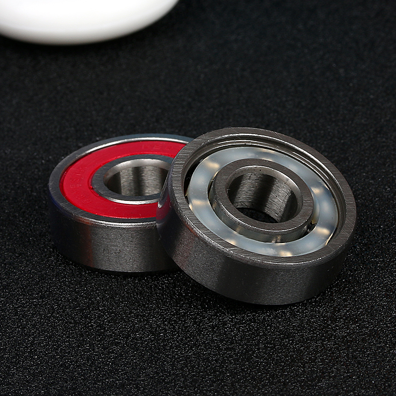 8pcs a set ABEC7 grade single red seal nylon cage skateboard size 8*22*7mm 608 ball bearing