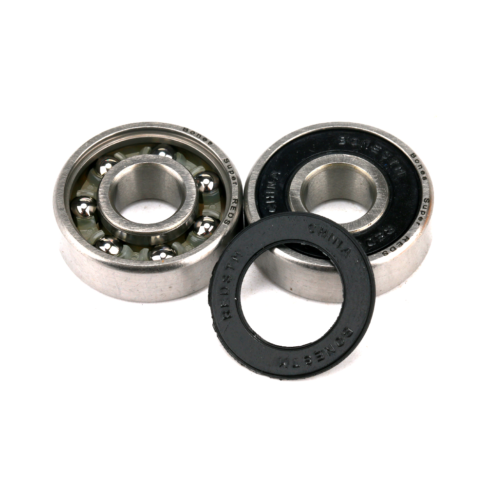 Professional skateboard rolamento ABEC7 nylon cage bones super reds 608