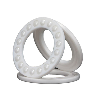 Non magnetic full ceramic ZrO2 thrust ball bearing PTFE cage 51106