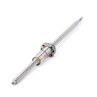 Chrome steel C7 grade 16mm diameter ball screw with double nut DFU1605