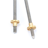 Tr8*2 Tr8x2 8mm trapezoidal thread lead screw with flange brass nut 1000mm long