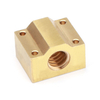Customized stainless steel lead screw 598mm with brass T type block nut Tr20*4