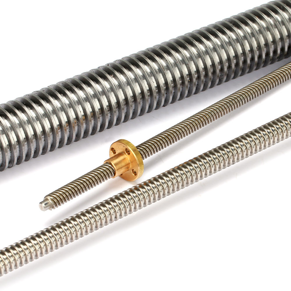50mm Super High Lead Ground Ball Screw 10mm Lead Precision Large Length Lead Screw Trapezoidal Stainless Steel Screw Bearing OEM