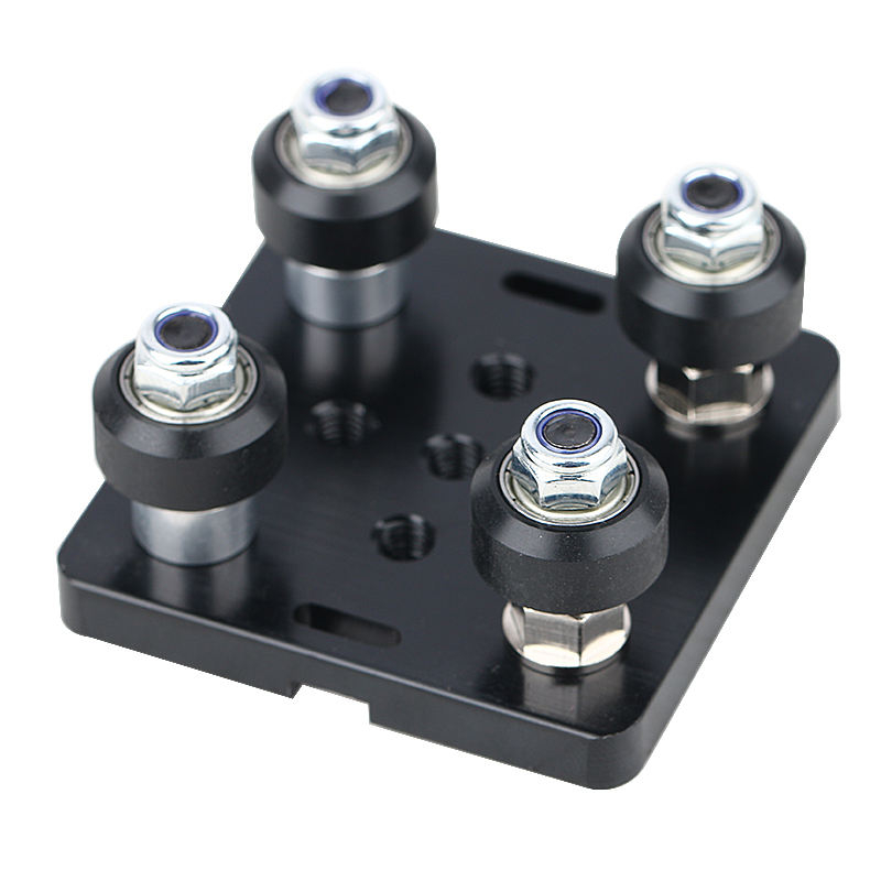 For 3D printer parts 2040 V slot aluminum mini five wheel plate pom pulley with bearings set