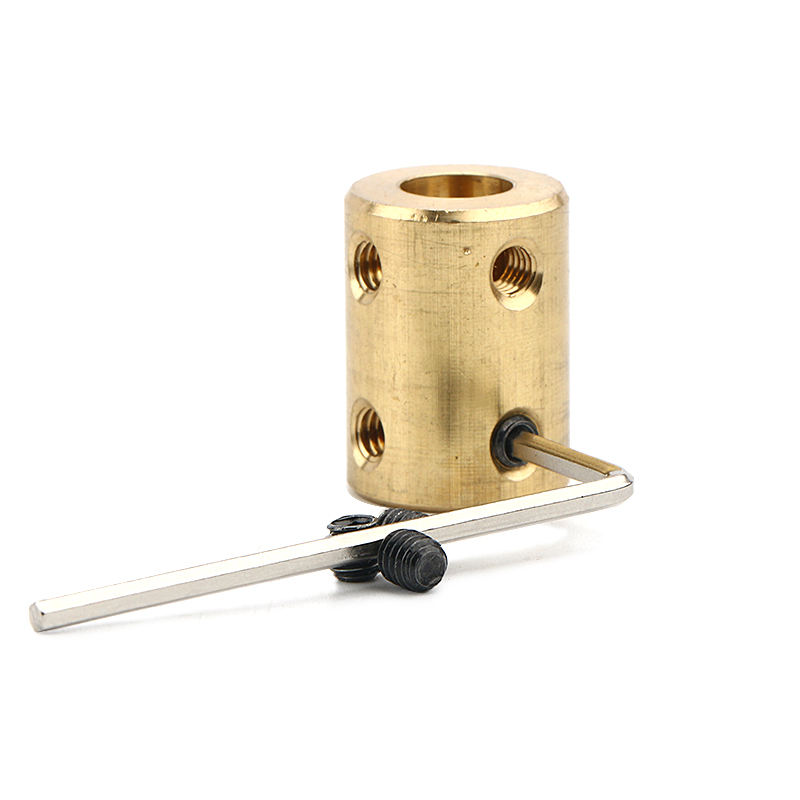 Brass Rigid Coupling Cnc Stepper Servo Motor Coupling 5mm 6.35mm 8mm 10mm Bore Size Od14mm 16mm L22mm Acceptabe 3-5 Days CN;SHN