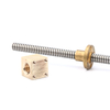 304 stainless steel 10mm lead screw 700mm with customized square brass nut 17*17 Tr10*2