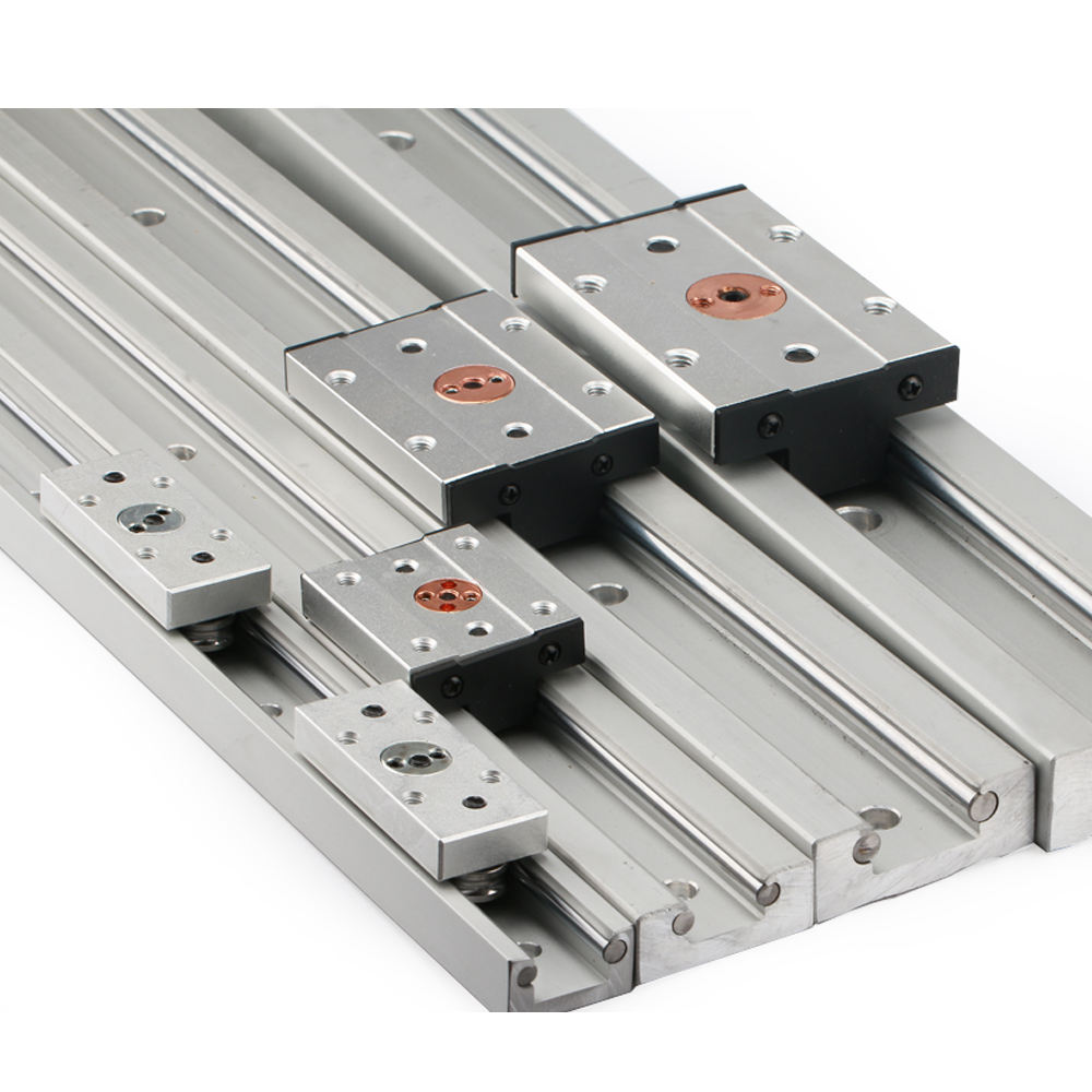 Silver black 47mm width profile SGR20N SGB20N 3 4 5 wheels built in double axis tracker roller slide aluminum linear guide