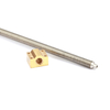 Customized stainless steel lead screw 598mm with brass T type block nut Tr20*4
