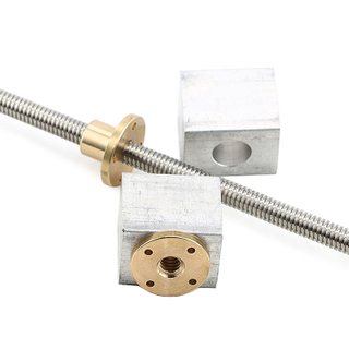 3D Printer Trapezoidal Lead Screw Nut Conversion Seat Nut Housing Tr10*2 Square Aluminum Rolled Thread 10mm 3-5 Days Provided