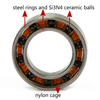 GCR15 Chrome steel 440 Stainless steel hybrid ceramic flange deep groove ball bearings L1050 2RS SMR105ZZ MF105ZZ