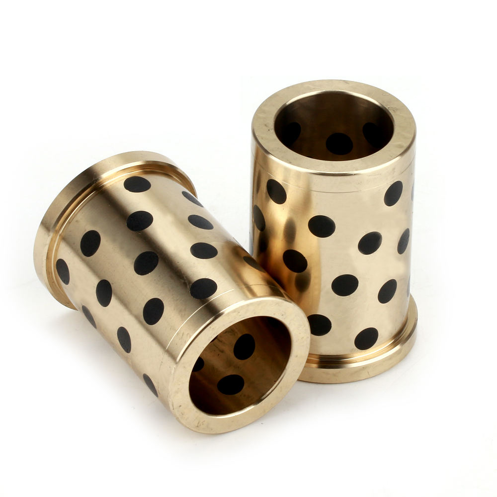 Self lubricating flanged sleeve oil-free guide sleeve graphite copper sleeve 15*21*10/28*3mm