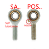 M12*1.75 chrome stainless steel polish right left thread male female rod end bearings SSA12TK SSI12T/K SI12TK SA12TK POS12 PHS12