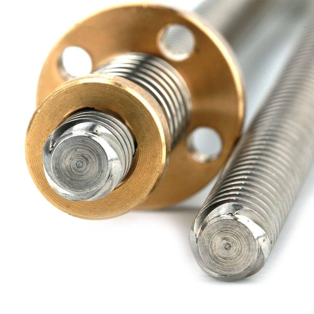 8mm lead trapezoidal screw 2mm lead one start Tr8x2 with brass nut