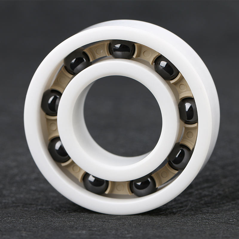 ZrO2 rings Si3N4 balls PEEK cage full ceramic ball bearing 6205