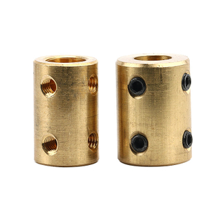 Brass Rigid Coupling Cnc Stepper Servo Motor Coupling 5mm 6.35mm 8mm 10mm Bore Size Od14mm 16mm L22mm Acceptabe 3-5 Days CN;SHN