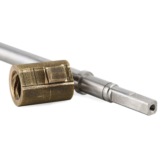 Customized 10mm diameter stainless steel lead screw 174mm with brass nut Tr10*2