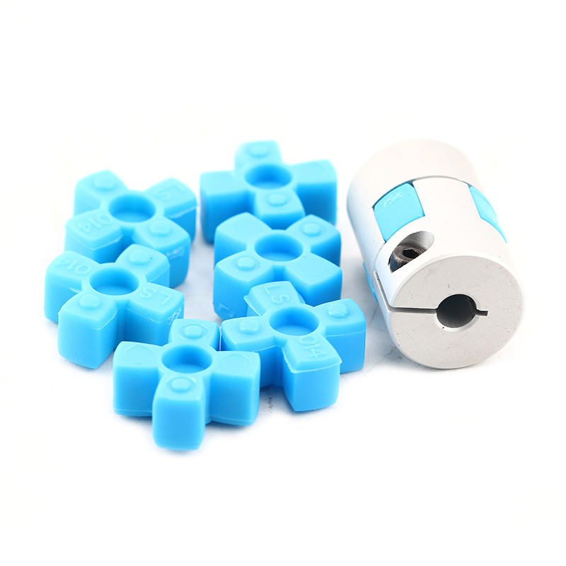 4-4mm bore OD14mm length 22mm three part blue plum coupling with one spider sleeves