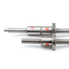 Chrome steel C7 grade 16mm diameter ball screw with double nut DFU1605