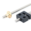 Tr8*2 Tr8x2 8mm trapezoidal thread lead screw with flange brass nut 1000mm long