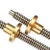 T25 Tr25 Tr25x5 Tr25x6 25mm stainless steel trapezoidal lead screw with flange brass nut
