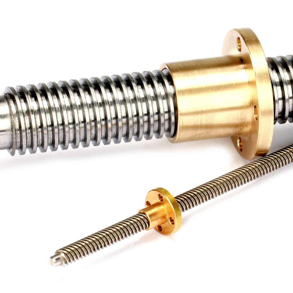50mm Super High Lead Ground Ball Screw 10mm Lead Precision Large Length Lead Screw Trapezoidal Stainless Steel Screw Bearing OEM