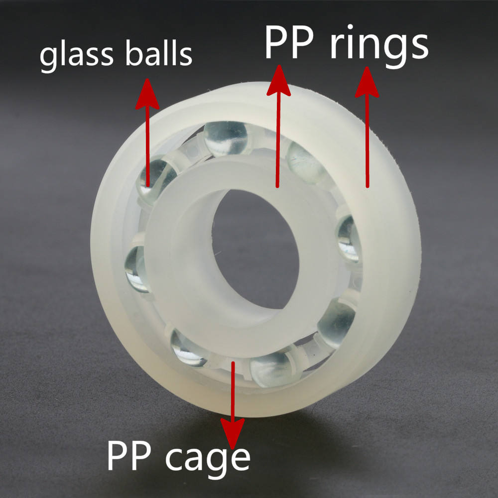Corrosion resistant PP plastic bearing 6200 6201 6202 6203 6204 6205 6206