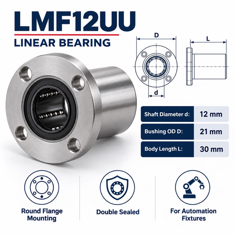 LMF12UU linear bearing dimensions features and applications