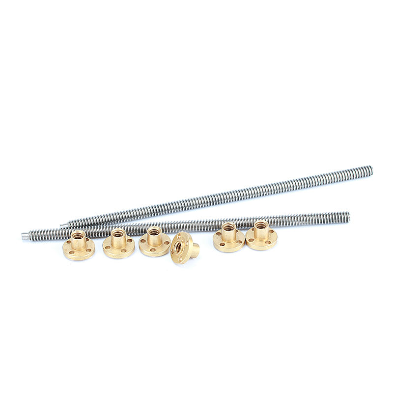 Tr12 Tr12x12 trapezoidal lead screw 12mm diameter 12mm lead with brass nut