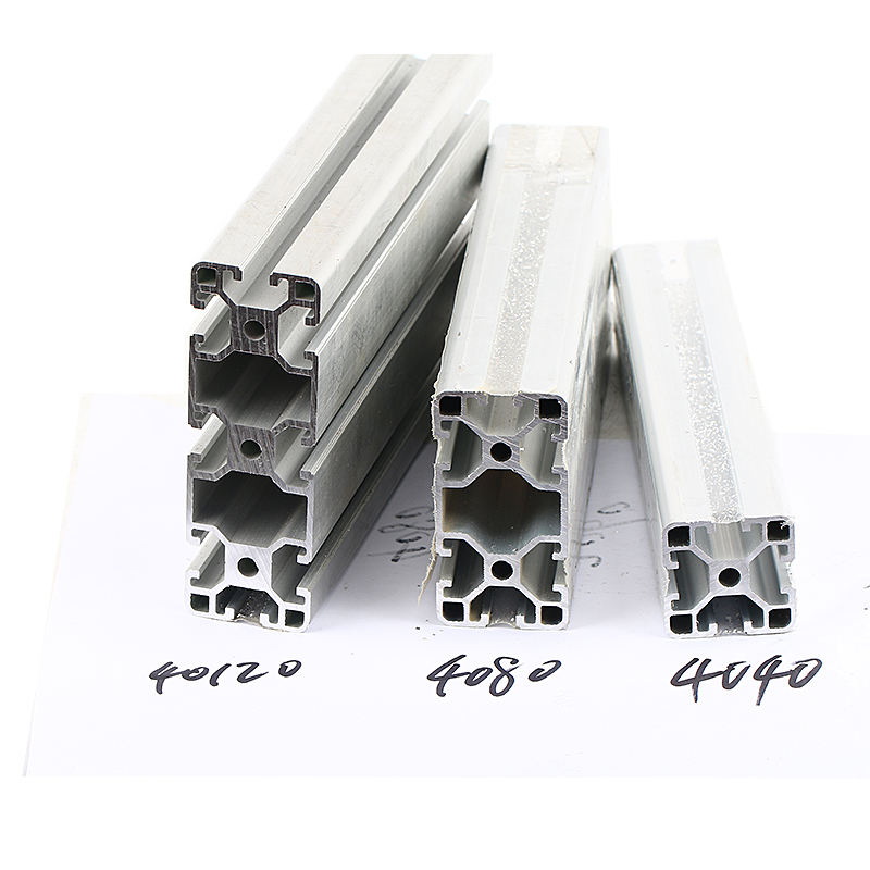 Silver color anodized aluminum profile European standard industrial aluminum profile 4040 4080 40120