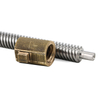 Customized 10mm diameter stainless steel lead screw 174mm with brass nut Tr10*2