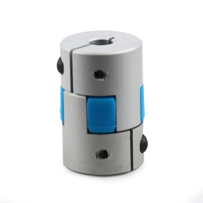 4-4mm bore OD14mm length 22mm three part blue plum coupling with one spider sleeves