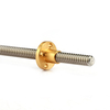 Tr8*2 Tr8x2 8mm trapezoidal thread lead screw with flange brass nut 1000mm long