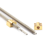 Customized stainless steel lead screw 598mm with brass T type block nut Tr20*4