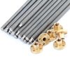 Tr8*2 Tr8x2 8mm trapezoidal thread lead screw with flange brass nut 1000mm long