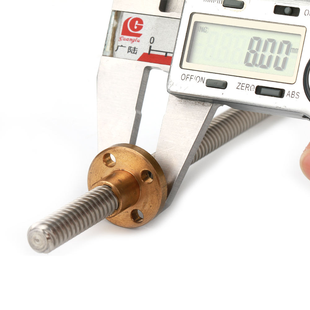 8mm lead trapezoidal screw 2mm lead one start Tr8x2 with brass nut