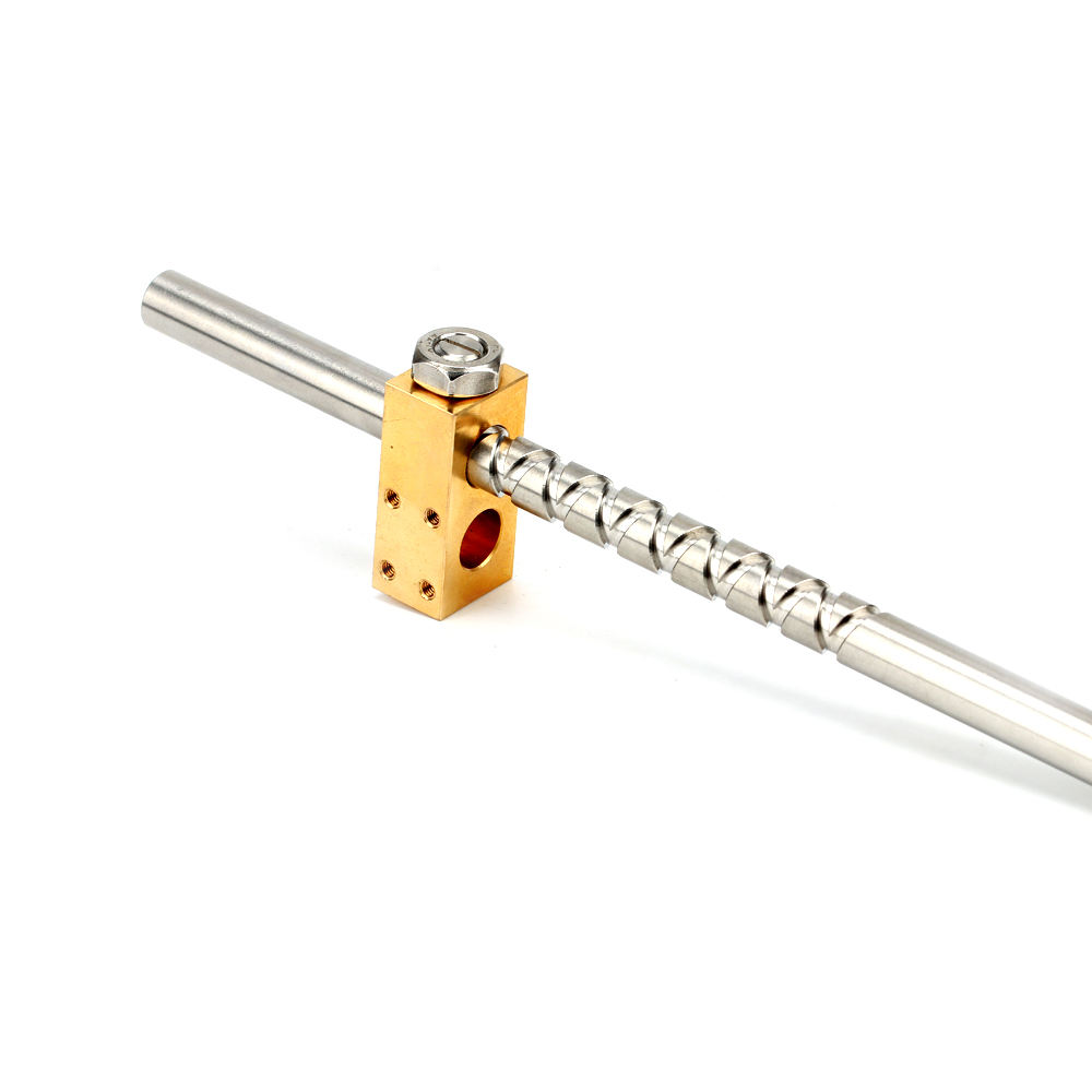 20mm diameter 20mm pitch 250mm effective travel stainless steel reciprocating lead screw with brass nut