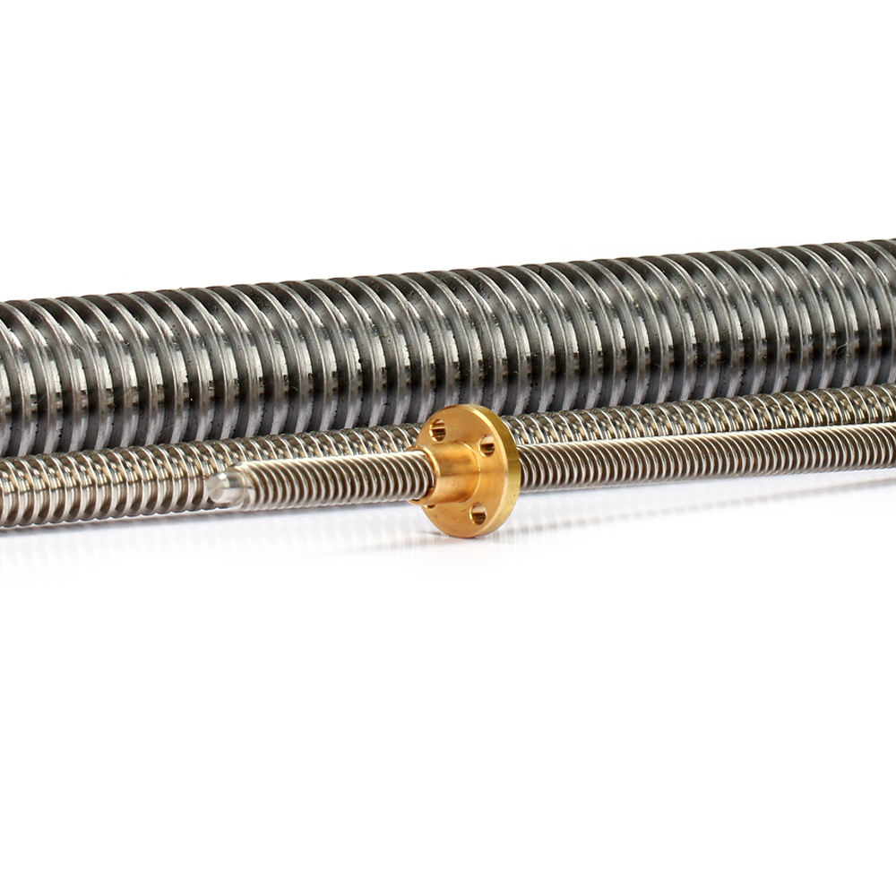 50mm Super High Lead Ground Ball Screw 10mm Lead Precision Large Length Lead Screw Trapezoidal Stainless Steel Screw Bearing OEM