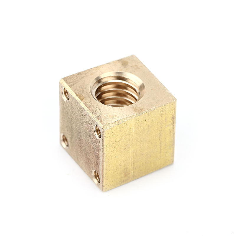 304 stainless steel 10mm lead screw 700mm with customized square brass nut 17*17 Tr10*2