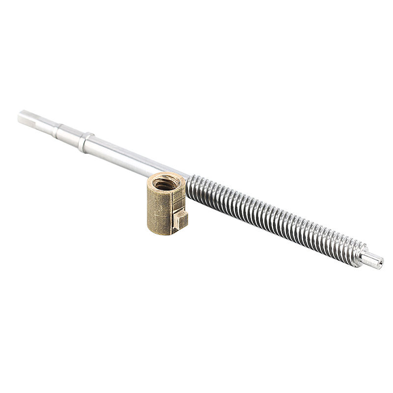 Customized 10mm diameter stainless steel lead screw 174mm with brass nut Tr10*2