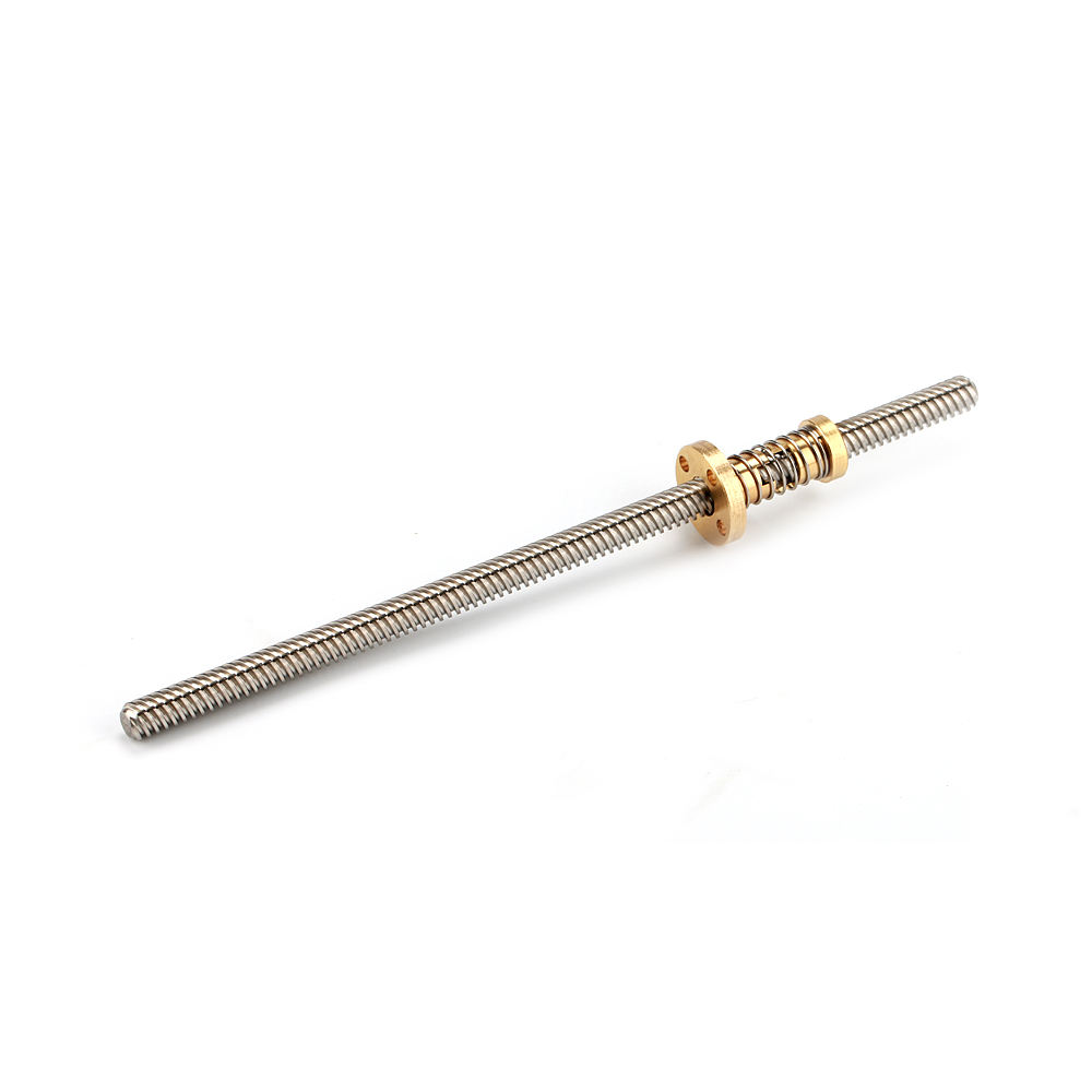 Tr8*8 trapezoidal lead screw 1500mm with anti-backlash brass nut