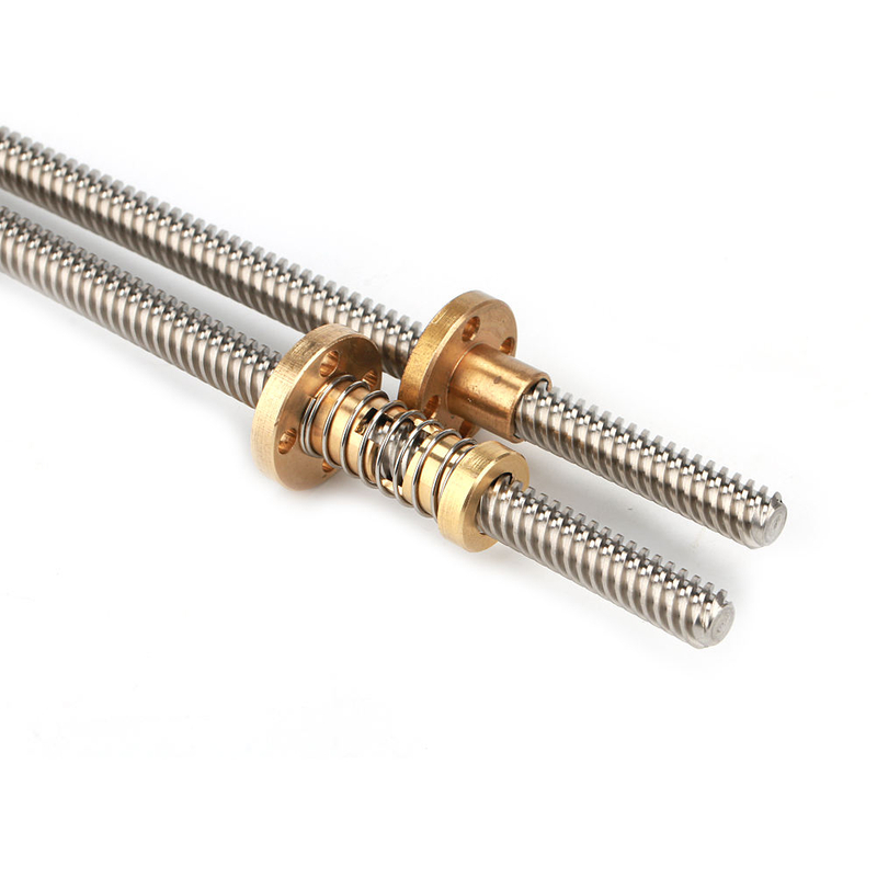 Tr8*8 trapezoidal lead screw 1500mm with anti-backlash brass nut