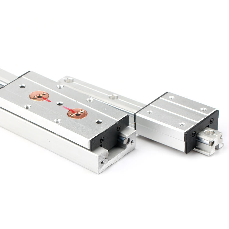 Silver Black Aluminum double rod 16mm dual-axis linear guide track roller slider bearing LGB16 4 6 wheels LGD16