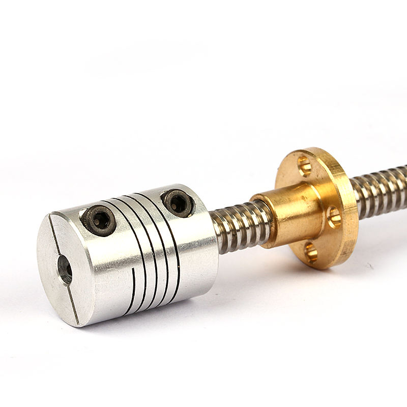 8mm lead trapezoidal screw 2mm lead one start Tr8x2 with brass nut