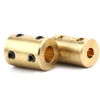 Brass Rigid Coupling Cnc Stepper Servo Motor Coupling 5mm 6.35mm 8mm 10mm Bore Size Od14mm 16mm L22mm Acceptabe 3-5 Days CN;SHN