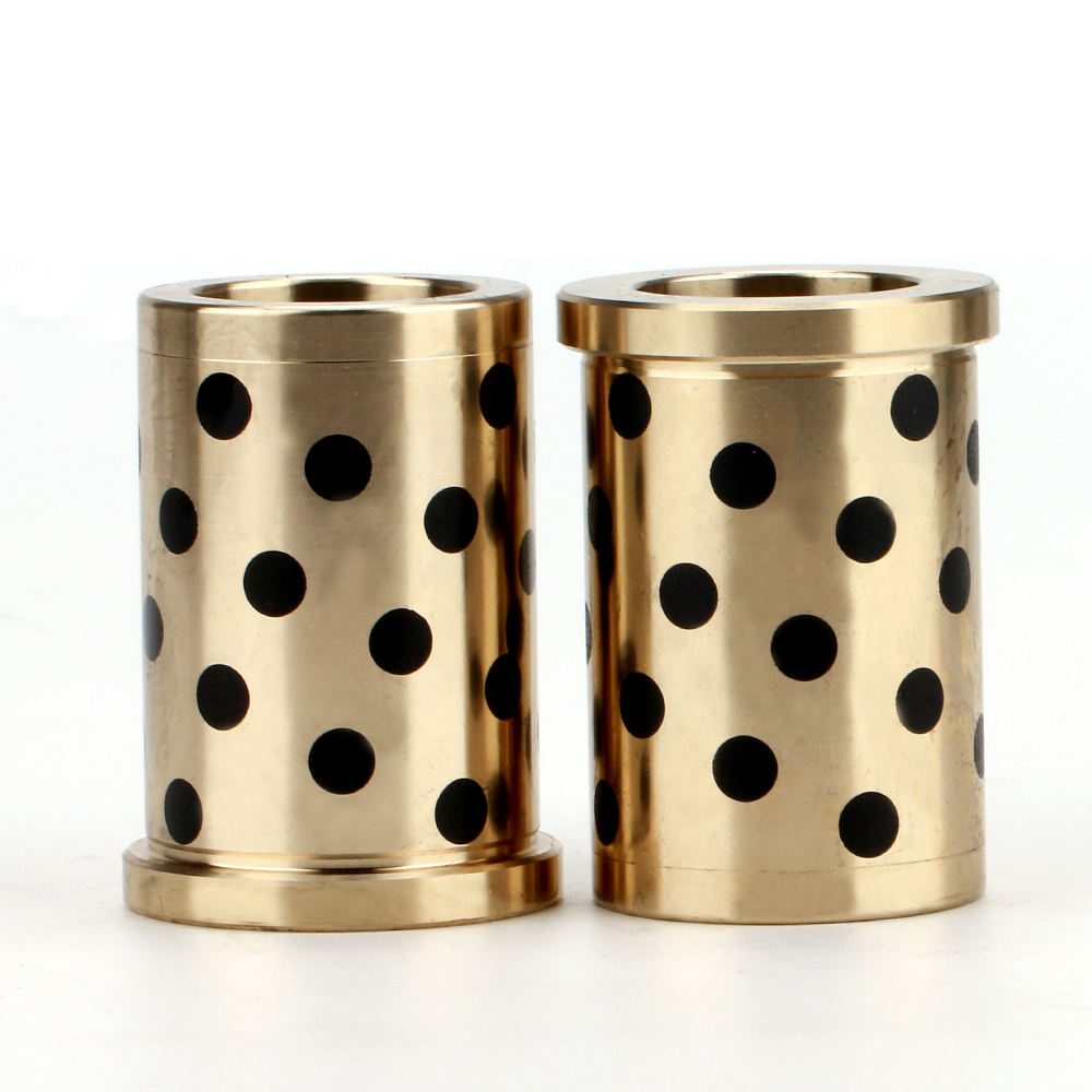Self lubricating flanged sleeve oil-free guide sleeve graphite copper sleeve 15*21*10/28*3mm