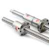 Chrome steel C7 grade 16mm diameter ball screw with double nut DFU1605