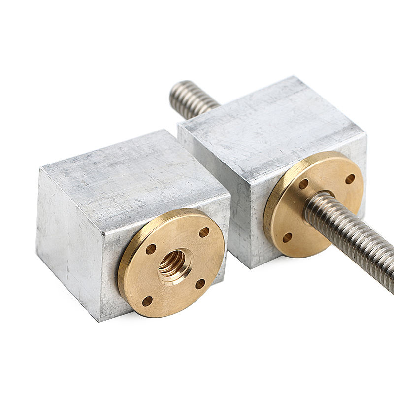 3D Printer Trapezoidal Lead Screw Nut Conversion Seat Nut Housing Tr10*2 Square Aluminum Rolled Thread 10mm 3-5 Days Provided