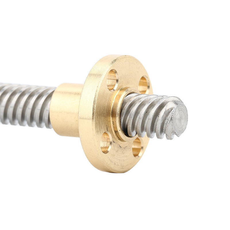 8mm diameter 304 stainless steel left and right thread screw 80mm with brass nut trapezoidal screw Tr8x8