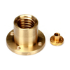 T25 Tr25 Tr25x5 Tr25x6 25mm stainless steel trapezoidal lead screw with flange brass nut