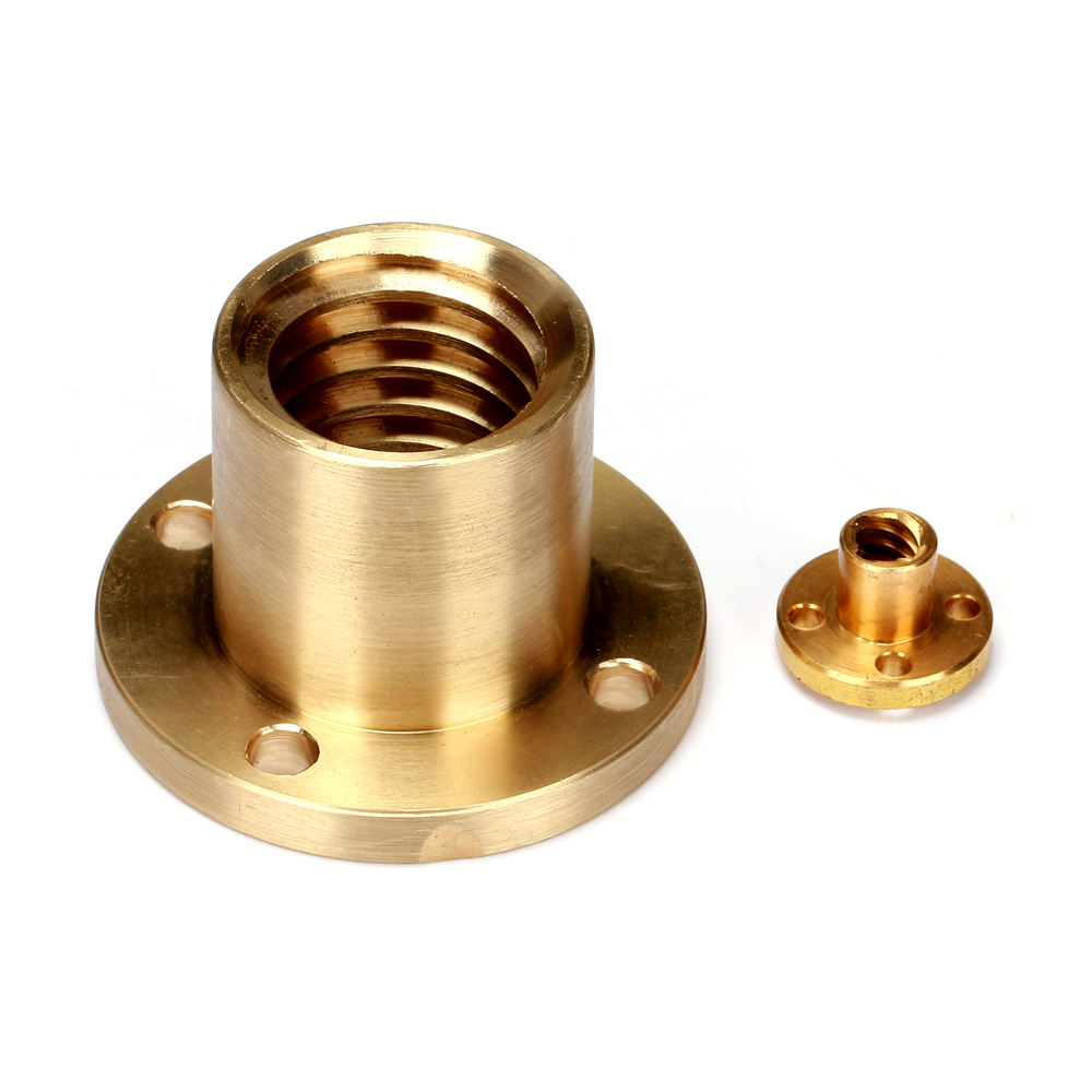 T25 Tr25 Tr25x5 Tr25x6 25mm stainless steel trapezoidal lead screw with flange brass nut